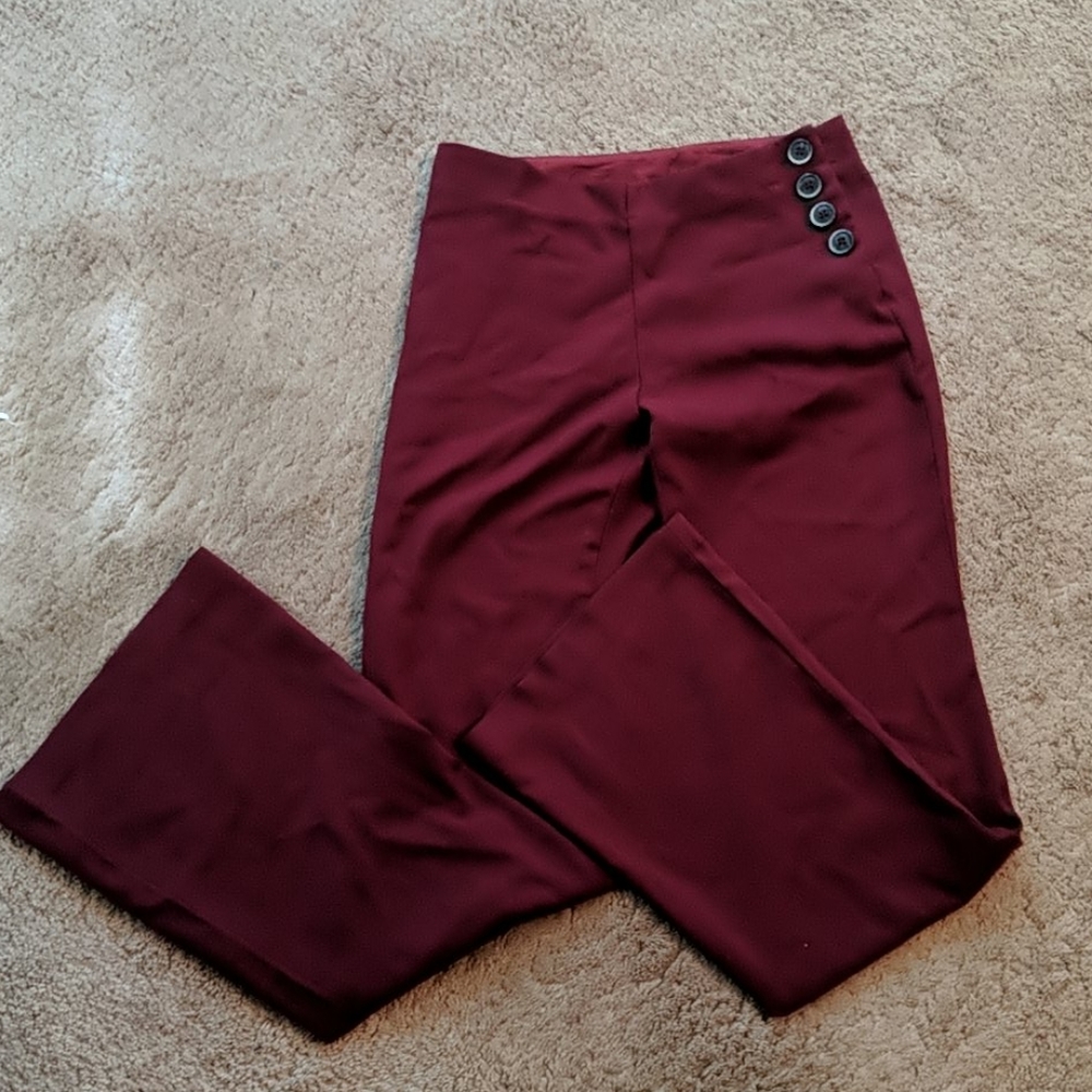 Elevenses burgundy Brighton pants